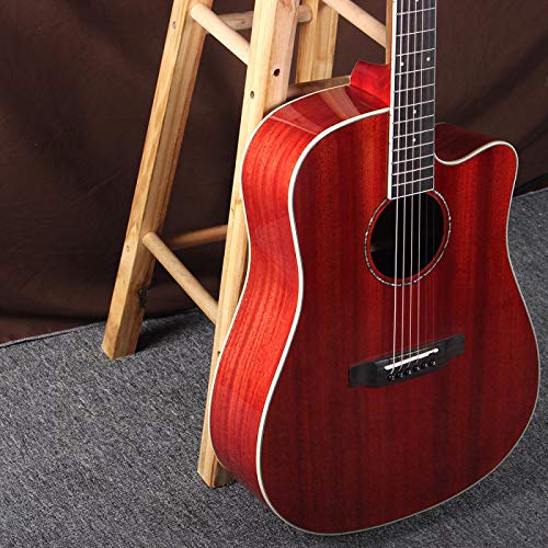 MLOPPTE Guitare,41 pouces guitare acoustique Concert guitare folk placage acajou débutant 4 couleurs sélection marron - Les Beatles, Paul McCartney, John Lennon, RIngo Starr, George Harrison MLOPPTE Guitare,41 pouces guitare acoustique Concert guitare folk placage acajou débutant 4 couleurs sélection marron – Image 6