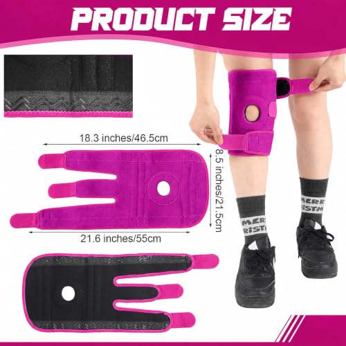 Image of Foilswirl 1 Pcs Kids Knee Brace with Side Stabilizers,Rose Red