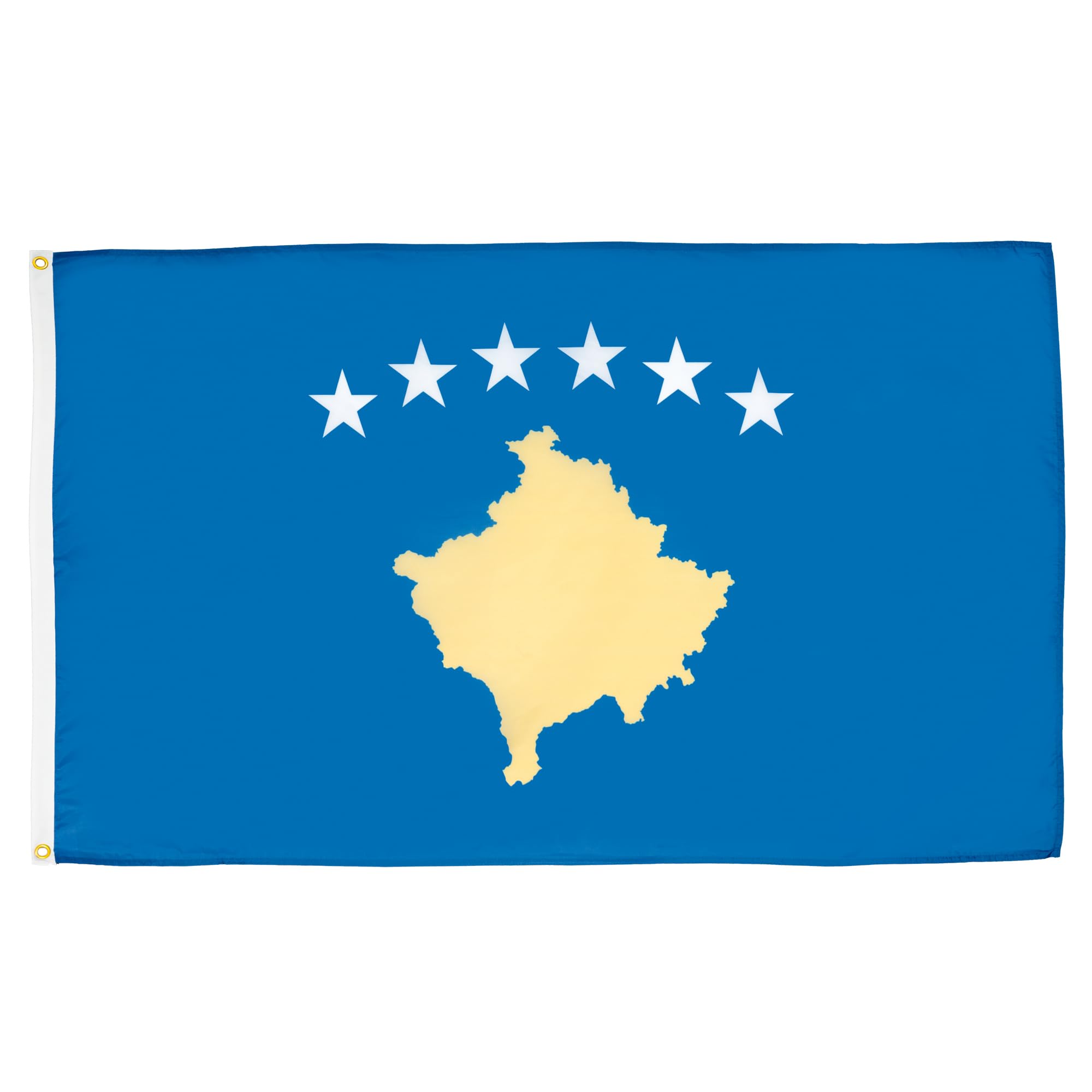 AZ FLAG - Set of 2 Kosovo Flags – 90 x 60 cm – Kosovard Flag 100% Polyester with Integrated Metal Eyelets