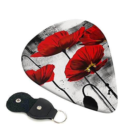 Beautiful Poppy Flower Ink Lot de 6 médiators pour guitare acoustique, guitare électrique, basse, ukulélé – fins, moyens… - Les Beatles, Paul McCartney, John Lennon, RIngo Starr, George Harrison Beautiful Poppy Flower Ink Lot de 6 médiators pour guitare acoustique, guitare électrique, basse, ukulélé – fins, moyens…