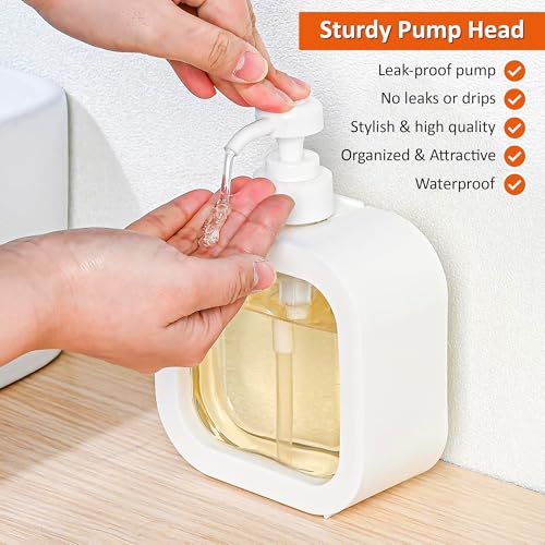 Image of Eightiz Empty Bottle (300 ml) Soap Dispenser for Bathroom Kitchen Large-Capacity Dispensing Bottled Hand Soap Dish Soap Shower Gel Shampoo Washing Powder Replacement Empty Bottle (Pack of 3)