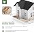 MrCrafts Hanging Bird Feeder for Outside, Metal Hanging Bird Feeder, Wild Bird Feeder House for Cardinals, Finches, Chickadees, Large Capacity, Weatherproof and Durable