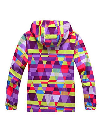 Hiheart Boys Girls Hooded Composite Mesh Jacket Windproof Softshell Windbreaker2