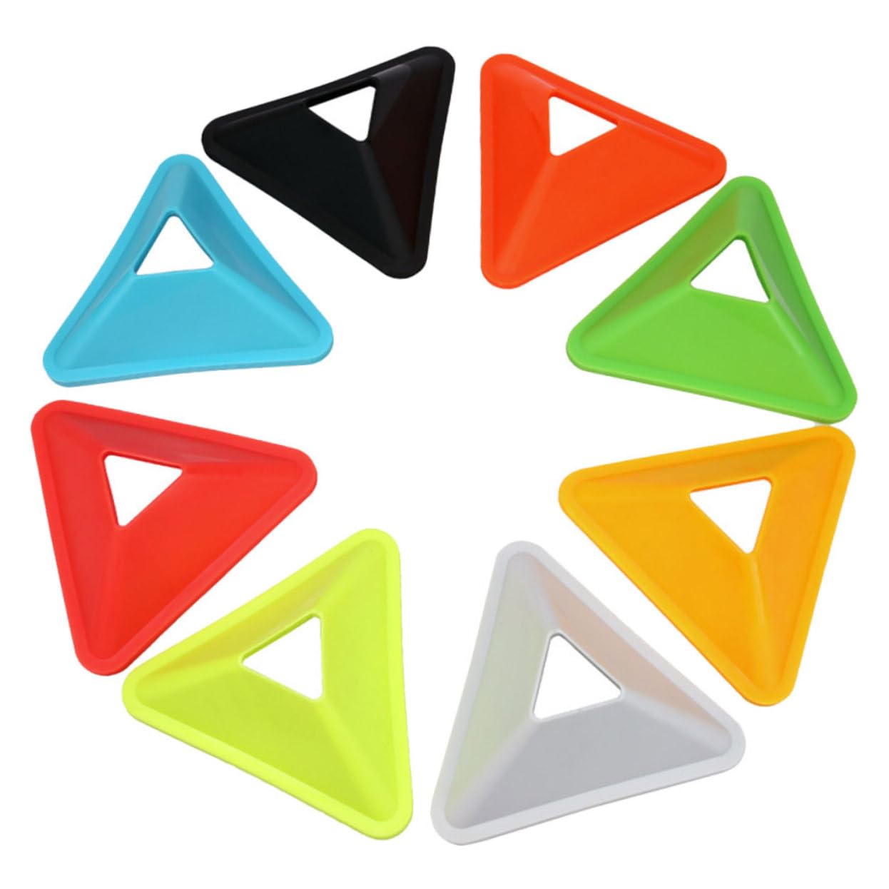 BESPORTBLE 2sets Football Obstacle Cones Round Soccer Disc Soccer Training Supplies for Boys and Girls 8pcs*2