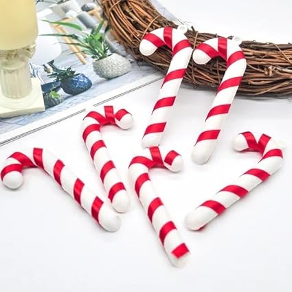 NNS Candy Cane Christmas Tree Decorations Ornaments Candy Cane Christmas Tree Hanging Decoration Suitable for Home Indoor and Outdoor Party D cor (Multicolor, Pack of 6)