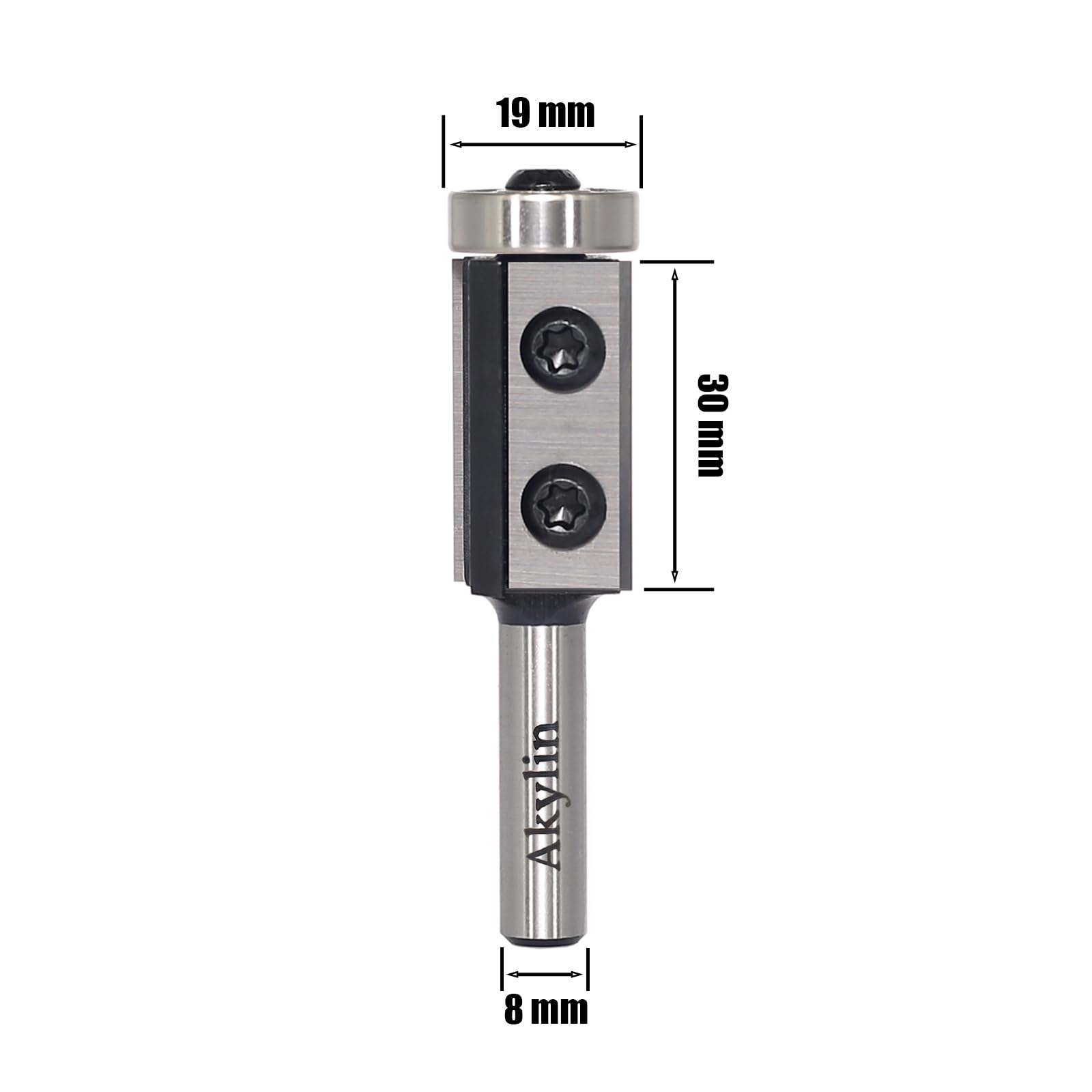 Piastre reversibili, fresa a filo 8 mm, lama in metallo duro sostituibile a 2 lati, fresa a filo con cuscinetto a sfera, fresa per legno per la lavorazione dei bordi