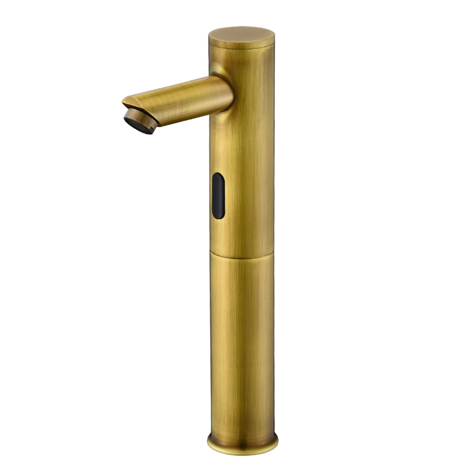 ZQFHSX Automatic Touchless Sensor Tap for Bathroom Sink - Gold Tall Basin Mixer Battery-Powered Cold Water Faucet Wash Basins Hygienic & Convenient