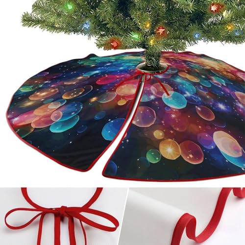 Tapete para árbol de Navidad de tacto suave con estampado elegante de estrellas 4
