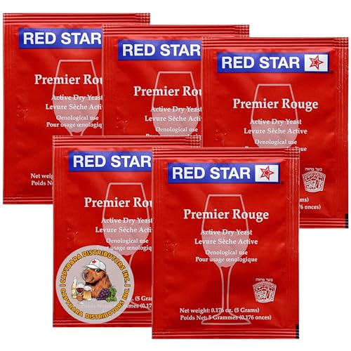 Red Star Premier Rouge Wine Yeast (5PK) Sold by CAPYBARA Distributors Inc.