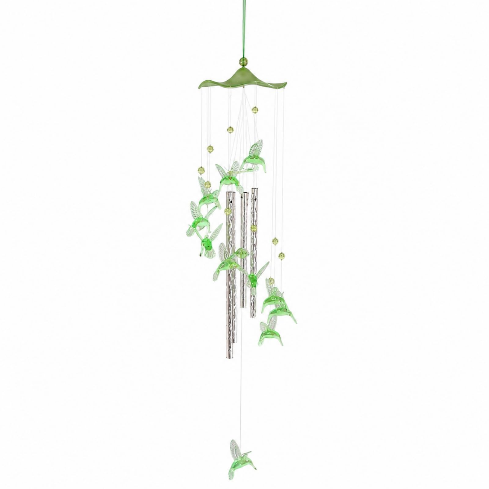 Wind Chimes, 75cm Acrylic Suncatcher for Window, Handmade Outdoor Home Decor, Door & Window Hanging Chimes Violet Four-Petal Flower-image-8