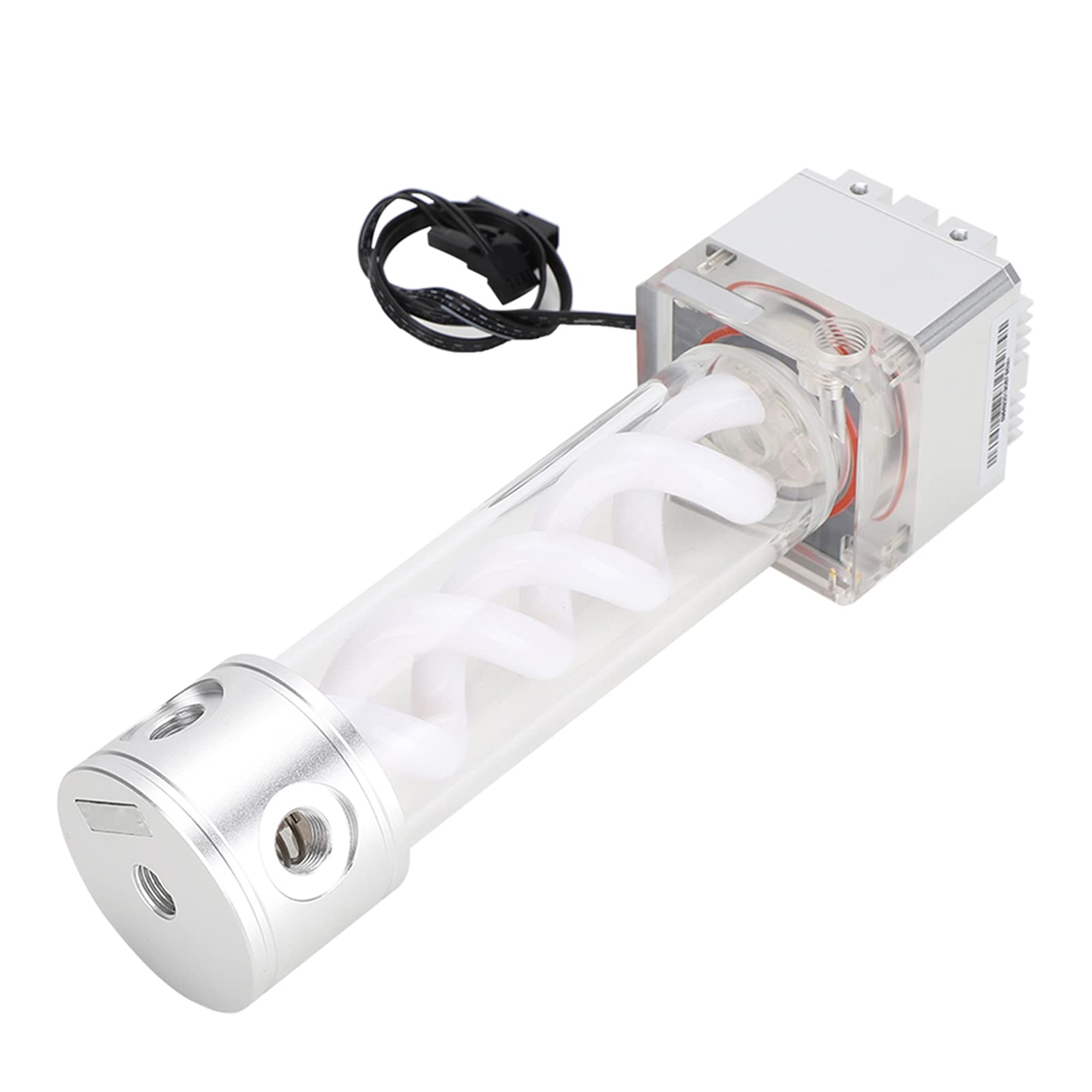 Serbatoio della Pompa di Raffreddamento 'Acqua con Anodo in Alluminio per gli Appassionati di PC Che Costruiscono Sistemi di Raffreddamento Ad Acqua Personalizzati, Po (SILVER)