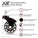 Office Chair Caster Wheels Replacement, AXL 5 Pack Silent Rollerblade Style Chair Casters, Safe for Hardwood Floors, Carpet, and Universal Computer Gaming Chair Wheels (Black/Clear)