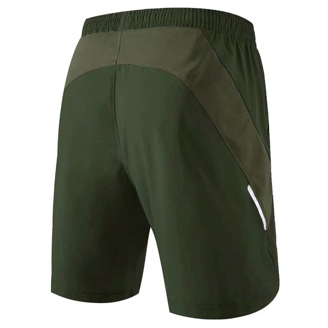 HMIYA Pantaloncini Running Uomo Leggero Sportivi Shorts Asciugatura Veloce Palestra Corsa Calzoncini con Tasca con Cerniera