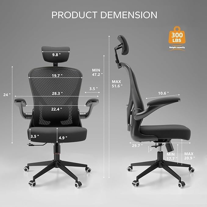 Image of Ergonomic Office Desk Chair High Back Mesh Computer Chair