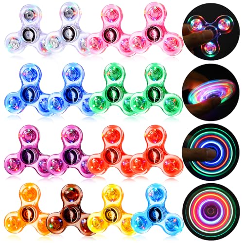 Gigilli Fidget Spinner Paquete de 16, Regalos de Fiesta de Valentín luz LED Fidget Spinner Juguetes para niños, Regalo de Relleno de Bolsa de Fiesta de Valentín