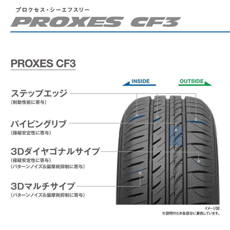 Amazon.co.jp: 4本セット TOYO PROXES CF3 165/55R15 75V サマータイヤ 