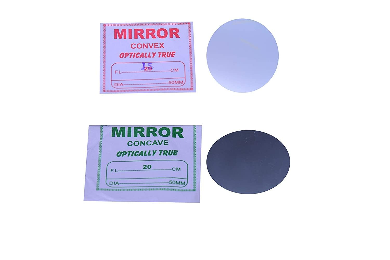 LABCARE 50mm Optical Glass Mirror Set – Includes Concave & Convex Mirrors for Physics & DIY Optics Experiments-image-14