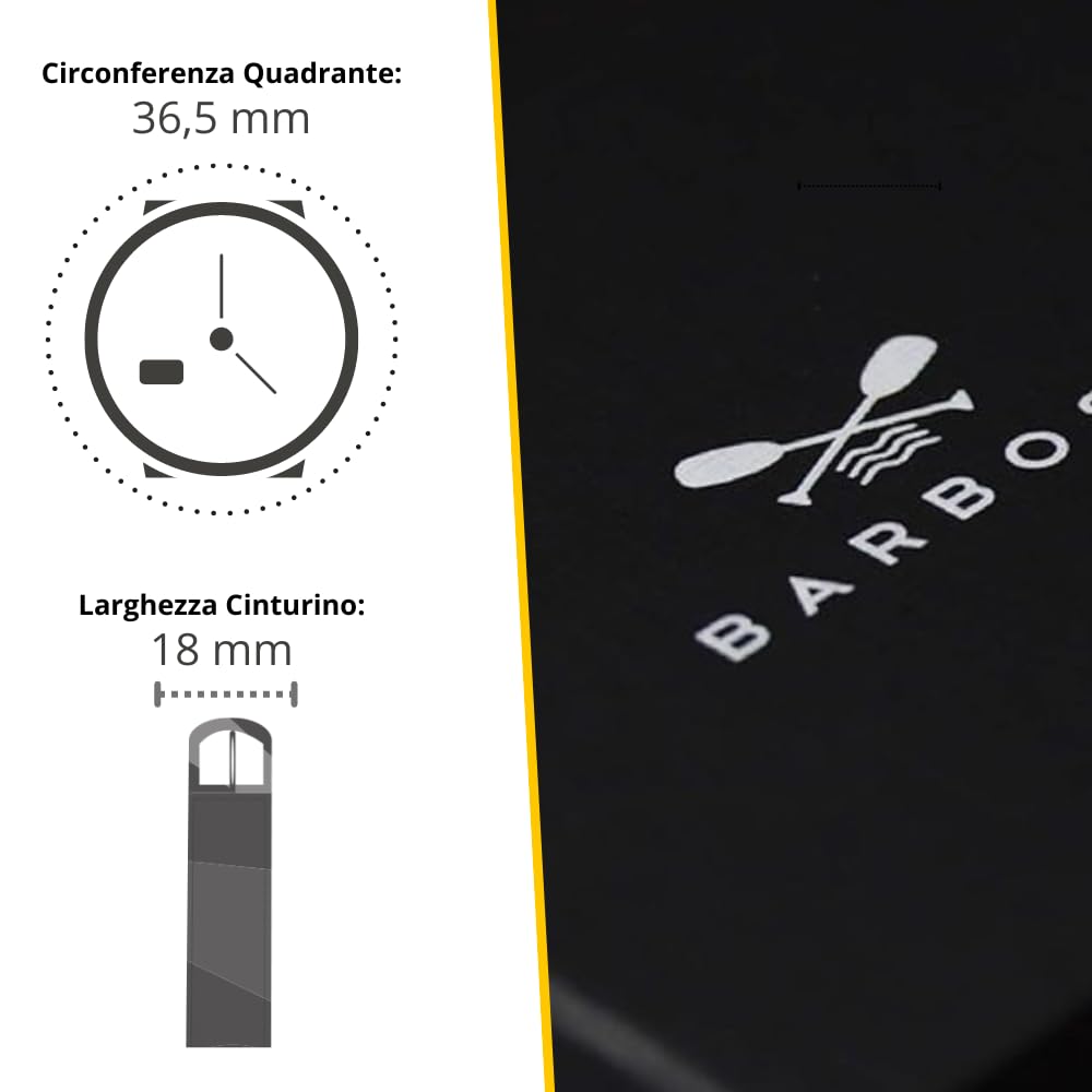 Barbosa - Orologio Sportivo Slim - Cinturino in Nylon Fluo - Swatch Minimale - Unisex
