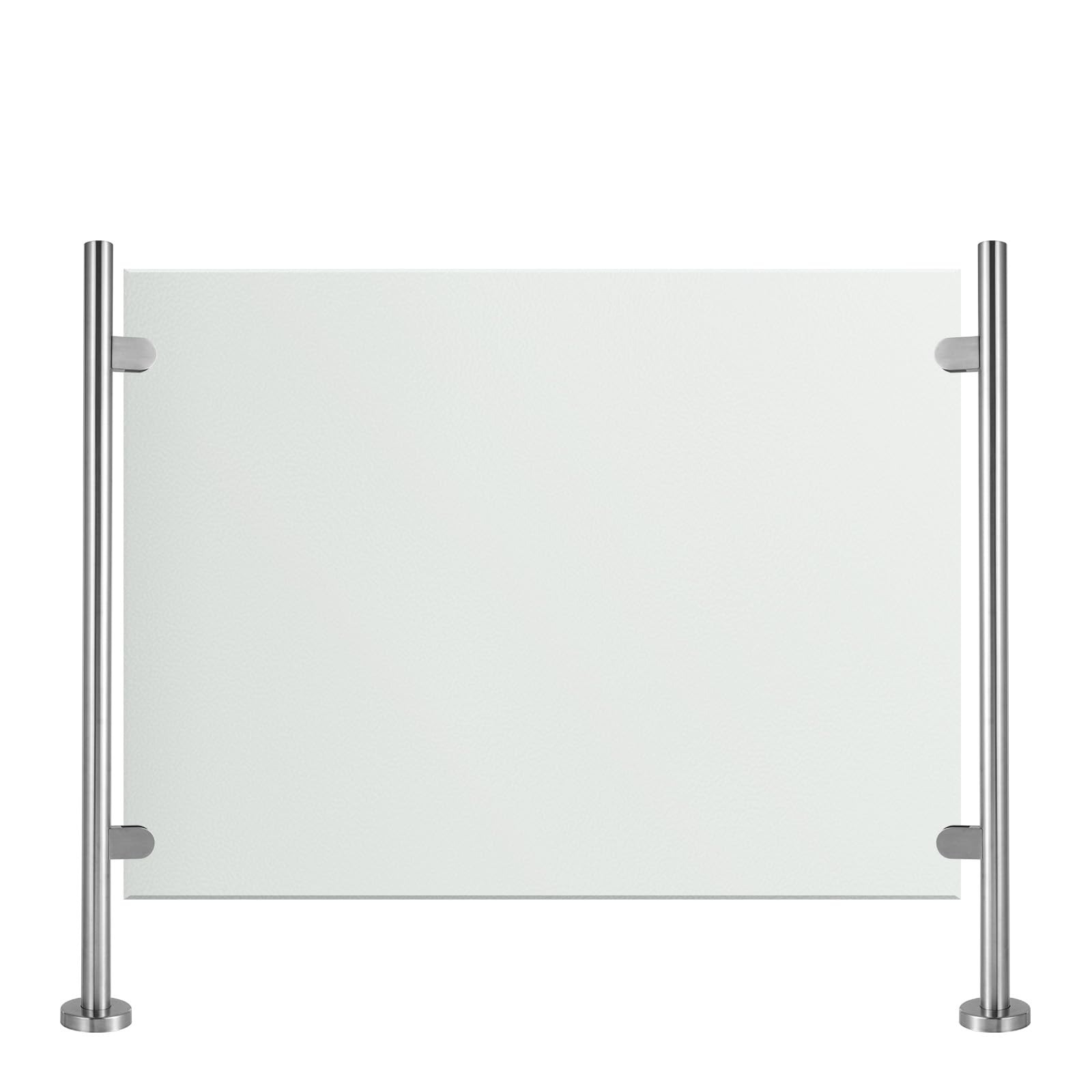Poteaux de balustrade en acier inoxydable 110 cm avec pinces à verre