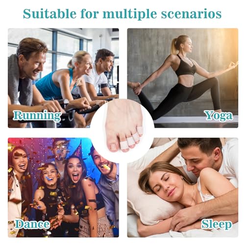 Image of 20 Pcs Silicone Toe Sleeves Protectors Toe Protection Gel Corn Pads Toe Tube Cushions Soft Toe Covers for Women Men Pain Relief Calluses Blisters Bunion Hammertoe Relieve Pain