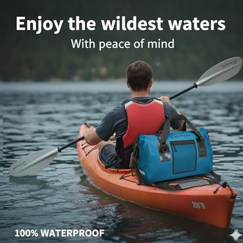 Earth Pak Waterproof Duffel Bag - Heavy Duty Motorcycle Dry Bag with Large Storage Space Perfect for Traveling, Camping, Kayaking, Fishing & Canoeing Bag 50L/70L/90L/120L Sizes3