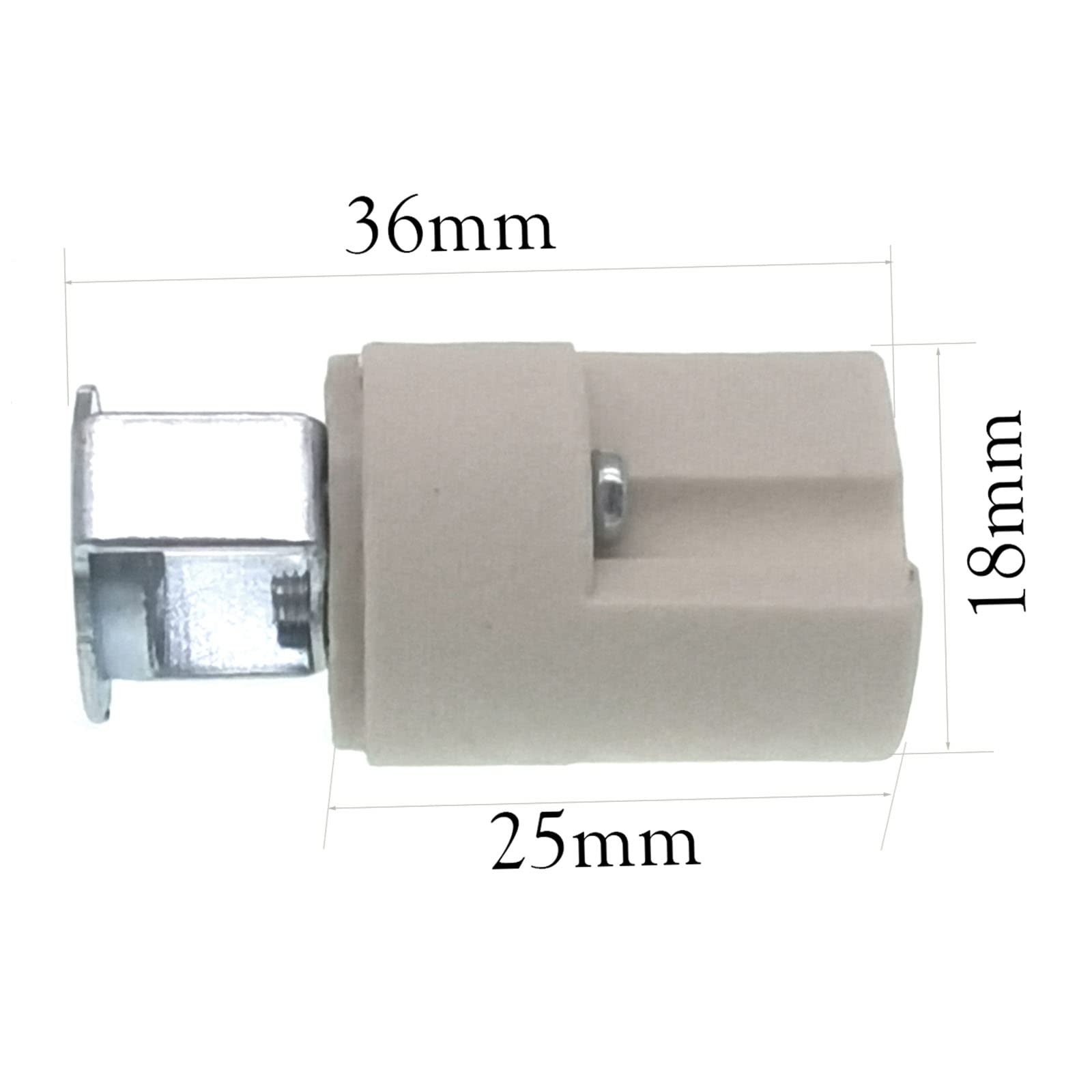 Portalampada G9 In Ceramica Con Staffa - Attacco Per Lampadine G9 - Confezione Da 3 Pezzi Con Coperchio