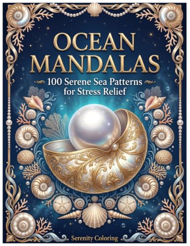 Ocean mandalas: A Premium Coloring Book for Deep Relaxation: 100 Serene Sea Patterns for Stress Relief image 2