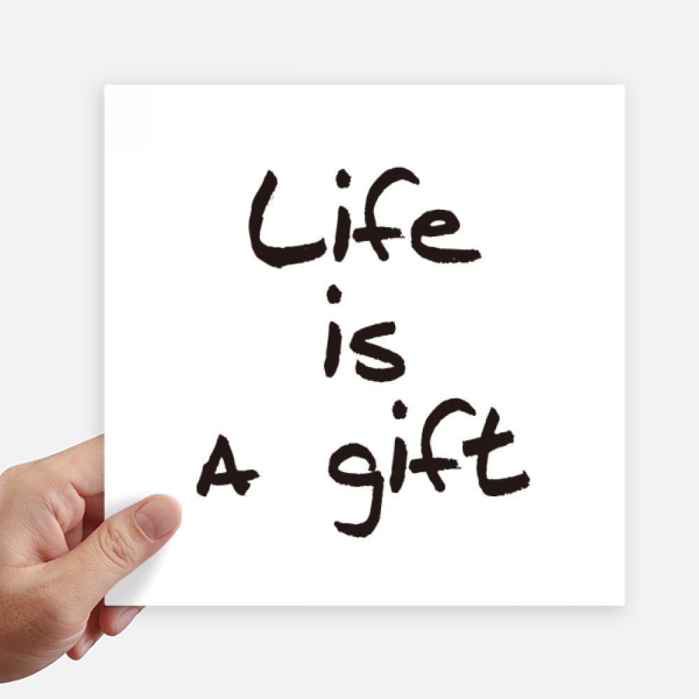 Citation imagées La vie est un cadeau autocollant de 20 cm pour mur et valise de voyage