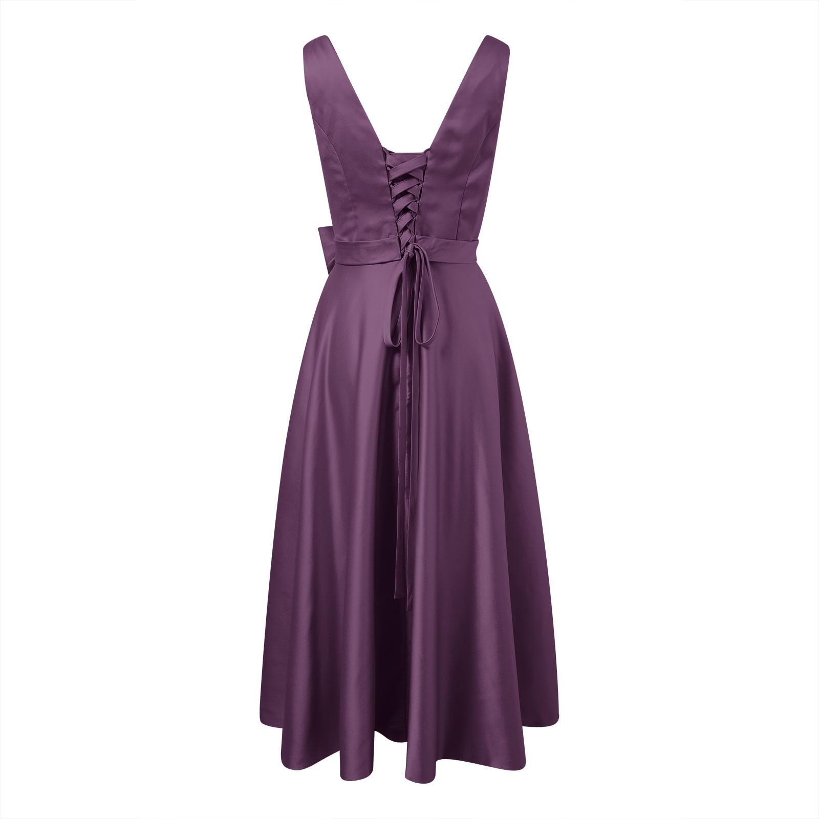 Elegante Vestido de Noche Formal en Satén para Banquetes y Celebraciones con Tejido y Diseño Sofisticado