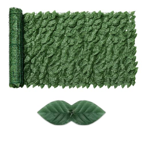 Artificial Ivy Privacy Fence Screen,39.4' X 99' UV-Anti Fake Leaves Plant Vine,Privacy Hedges Wall...