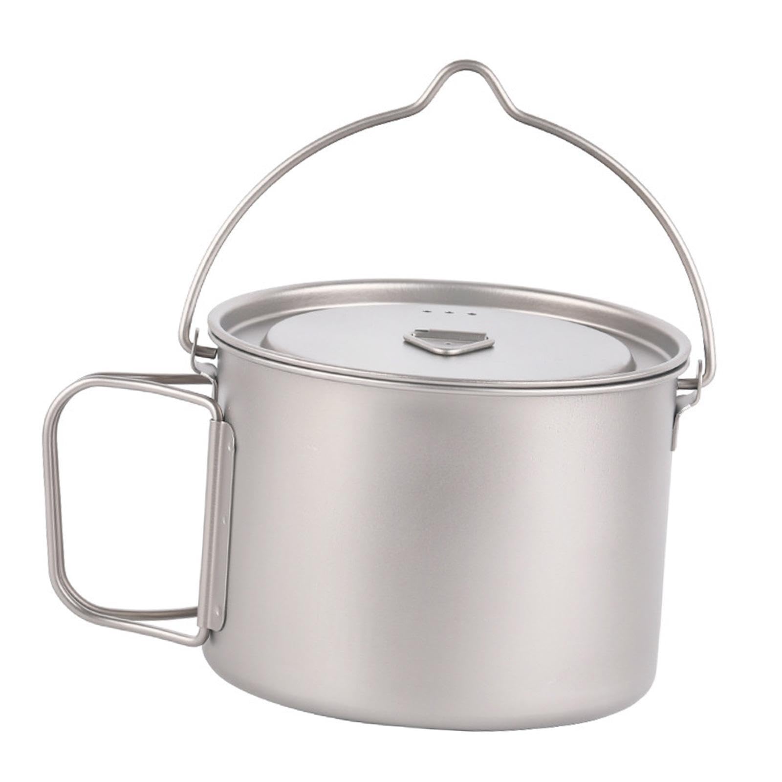 Mug en Titane pour l'extérieur : Polyvalent et léger, Indispensable pour Boire Lors de randonnées, de Camping de Pique-niques en Famille au Parc. Casserole Titane