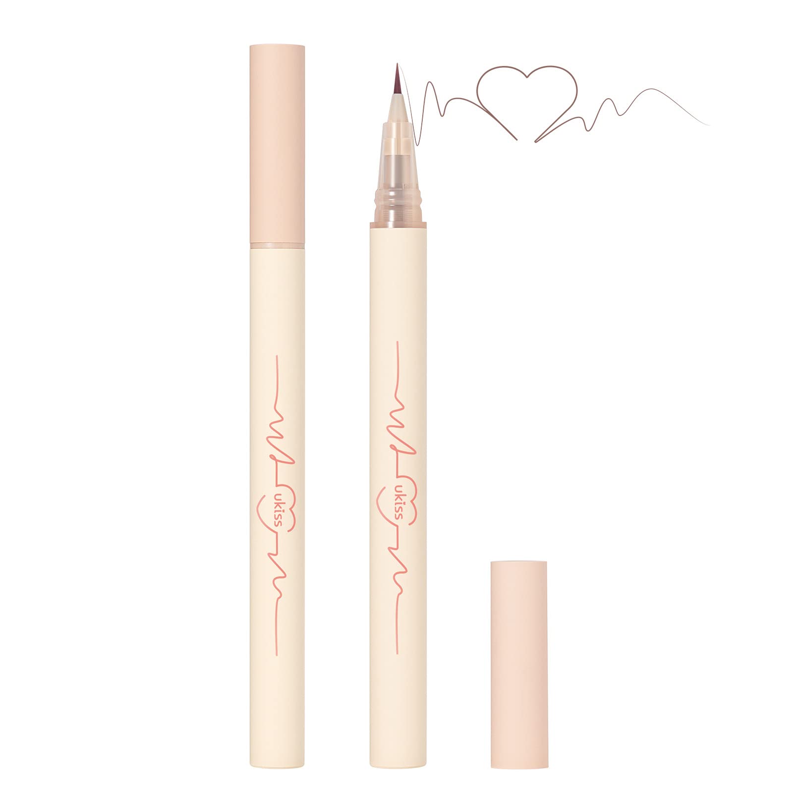 ukiss（ユーキス）極細アイライナー 影用 涙袋 ふたえライナー リキッド 0.55ml (影色ライナー, 05ピンクベージュ)