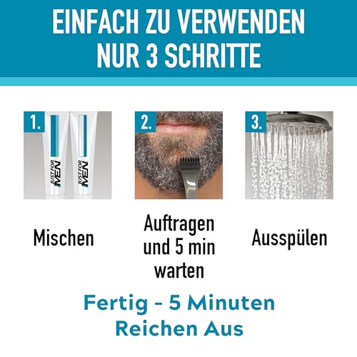 Just for men for Men Schnurrbart und Bart Hellbraun Farbstoff, eliminiert Grau für ein dickeres und volleres Aussehen – M25 4
