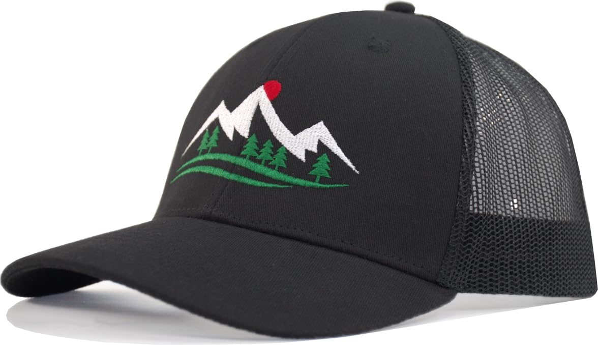 TSSGBL XXL Oversized Mountain Trucker Hat Outdoor Baseball Cap Fits Big Heads 7 3 8 7 1 2