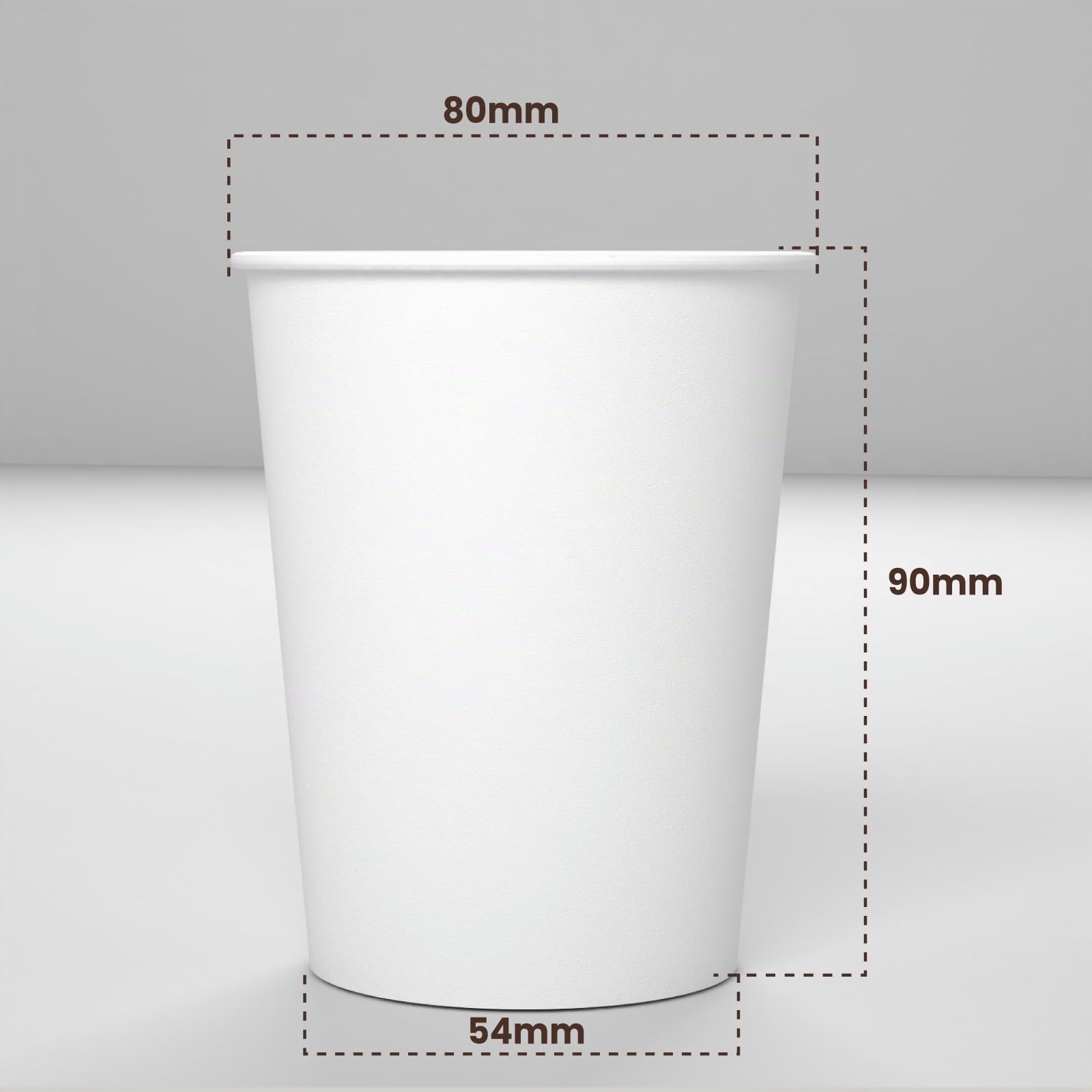 Baciato Caffè 800 Bicchieri in Carta Biodegradabili Ecologici da 240ml Bianchi Monouso per Asporto Bevande Calde Acqua - Made in Italy Prodotto e confezionato in Italia