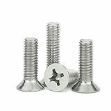 200/100/50/20 piezas Tornillos de cabeza avellanada plana Phillips de acero inoxidable 304, longitud 3-50 mm, M2, M2,5, M3, M3,5, M4, M5-M3,5 (20 piezas), 6 mm