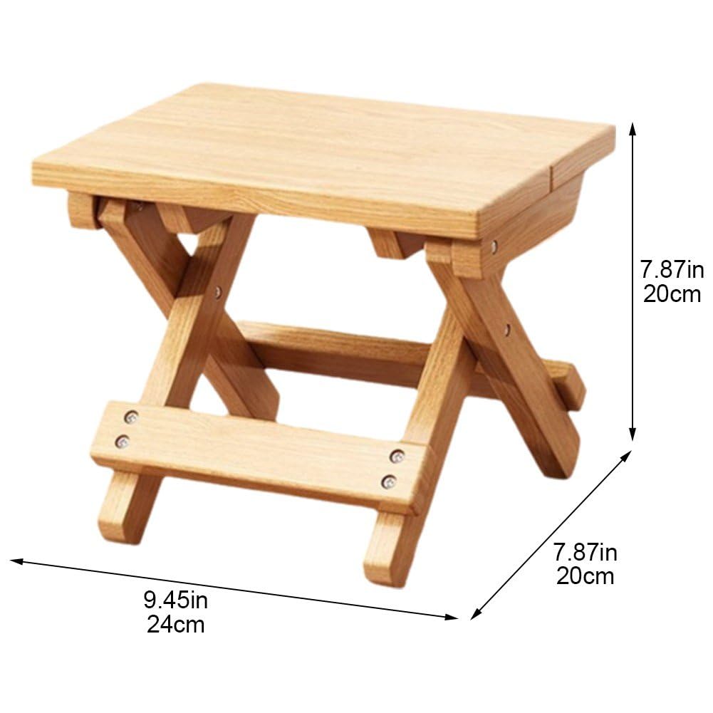 Sgabello Pieghevole Piccolo Portatile, Sgabello Campeggio Pieghevole in Legno, Sgabello Pesca dal Design Ultraleggero, per Giardino, Spiaggia, Campeggio, Sgabello per Casa, Senza Montaggio