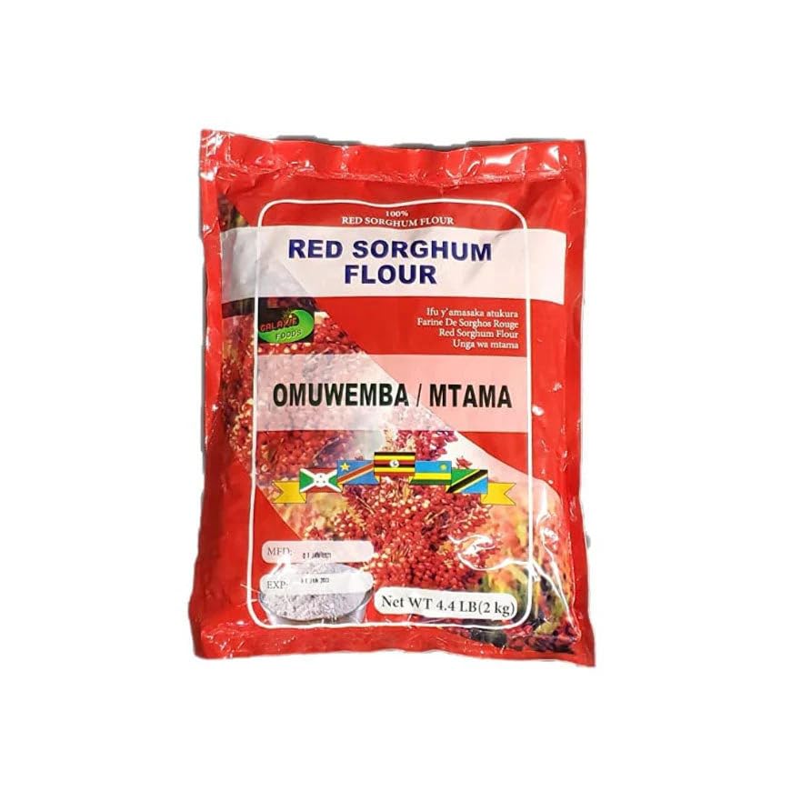 Red Sorghum Flour, Whole Grain, Mtama Omuwemba, Gluten Free, Traditional Porridge and Baking, 2kg