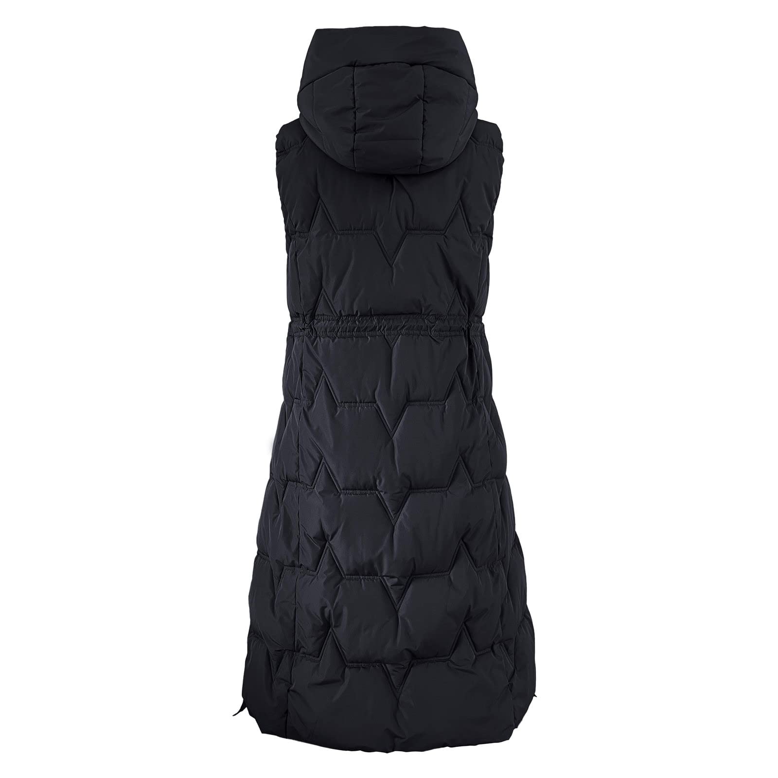 Generisch Cappotto invernale lungo da donna, senza maniche, caldo, con tasche, gilet in piumino, giacca per attività all'aperto