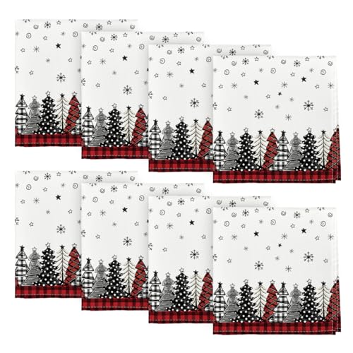 Servilletas de tela Horaldaily Navidad 18 x 18 pulgadas, set 8 miniatura 1