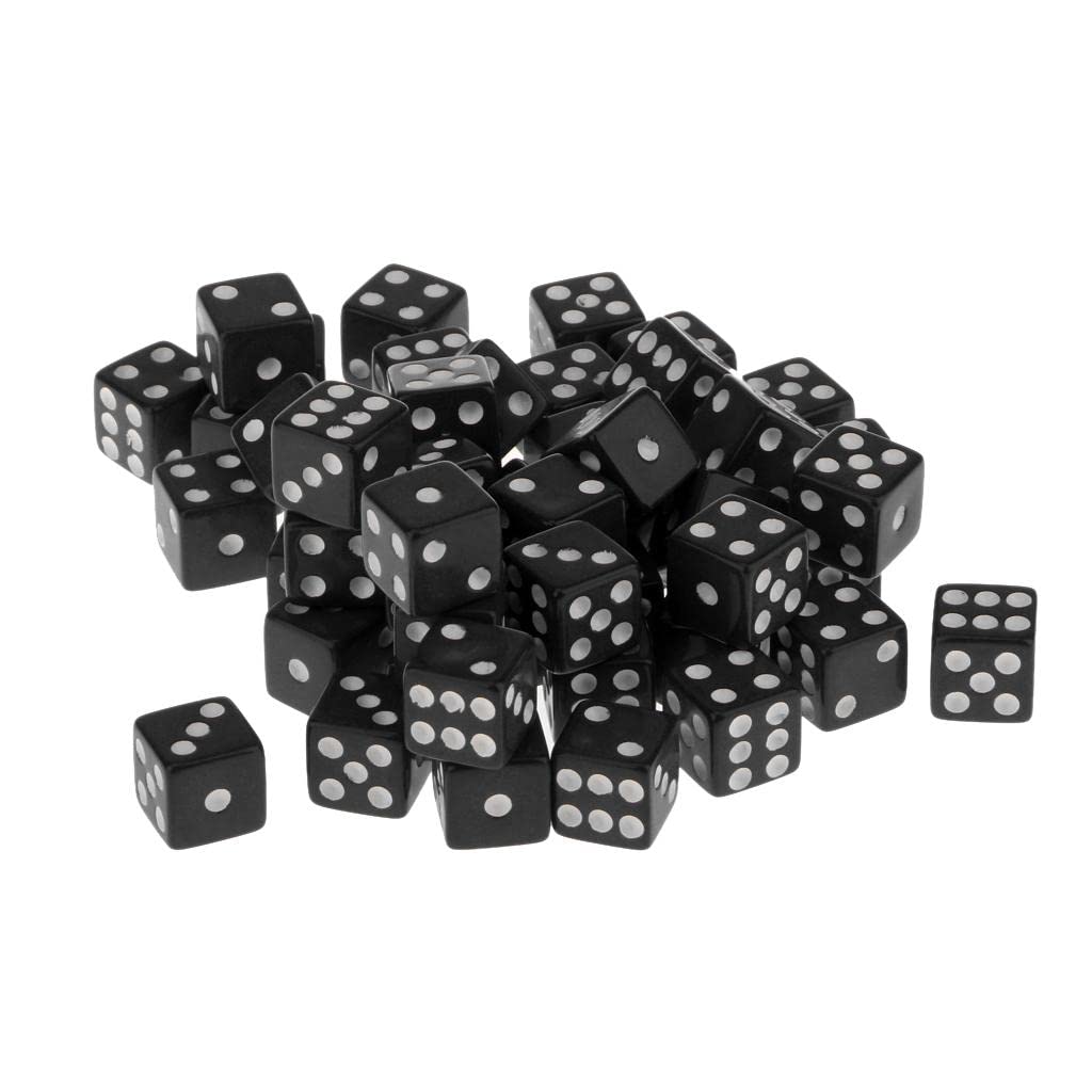 Enakshi (LABEL) 12Mm 50Pcs Acrylic Six Sided Spot Dice Party Games Dice Black Color|Role-Playing Game Dice|Polyhedral Dice|Dice|Dice Set|Specialty Dice|Gaming Dice| (B0D22DDGJV) Amazon Price History, Amazon Price Tracker