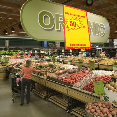 TOMETURE Etiquetas Publicitarias Grandes A3 10 Unidades Papel Recubierto Resistente para Venta Promocional en Tienda, Carteles de Precios para Celebración y Descuento en Comercio Minorista - imagen 4