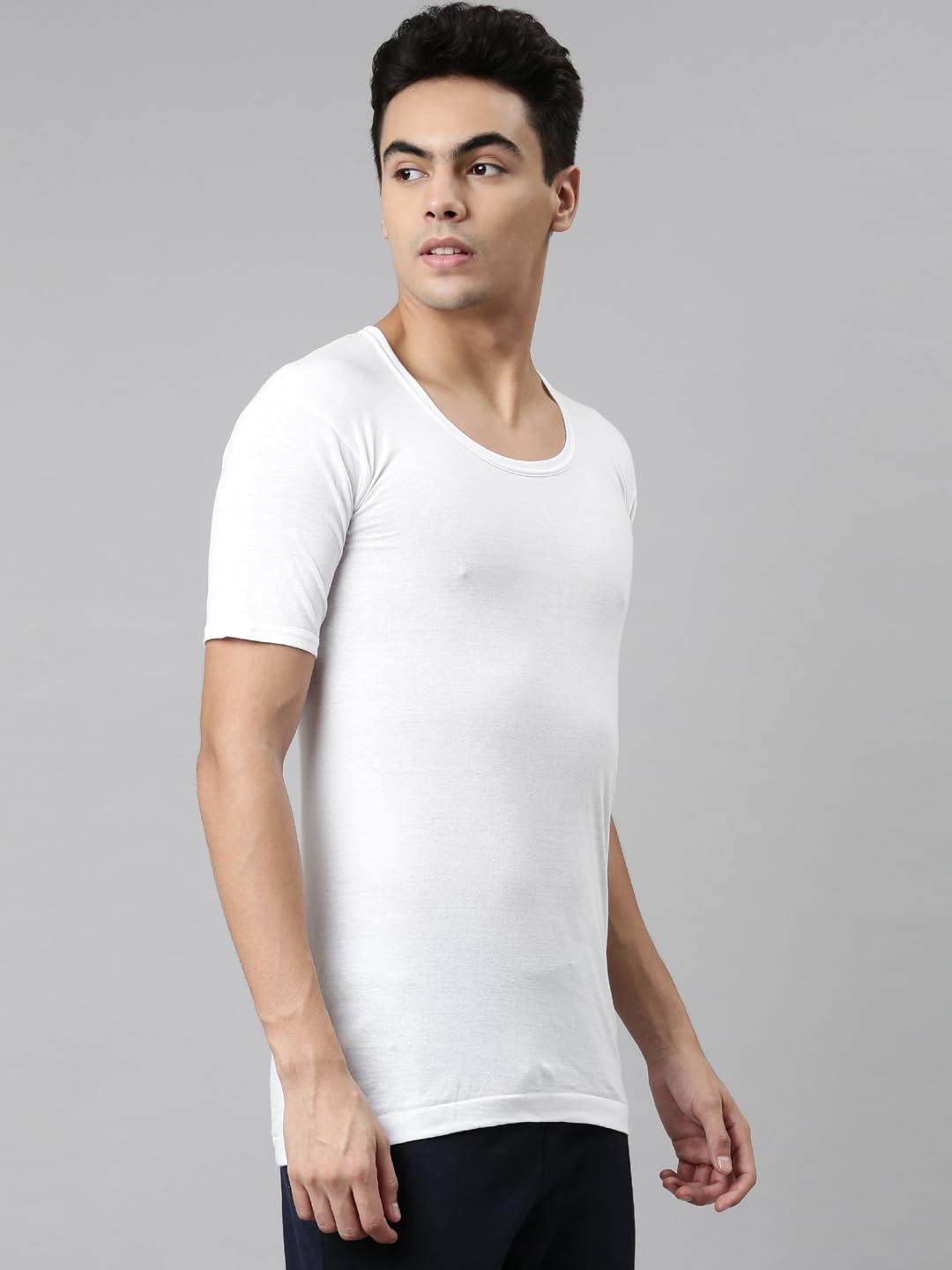 Dixcy Scott Josh Men 100% Breathable Cotton Short Sleeves Vest (Pack of 10)