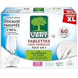 L'arbre vert Tablettes Lave-Vaisselle Hydrosolubles tout en 1 60 Doses Nouveau