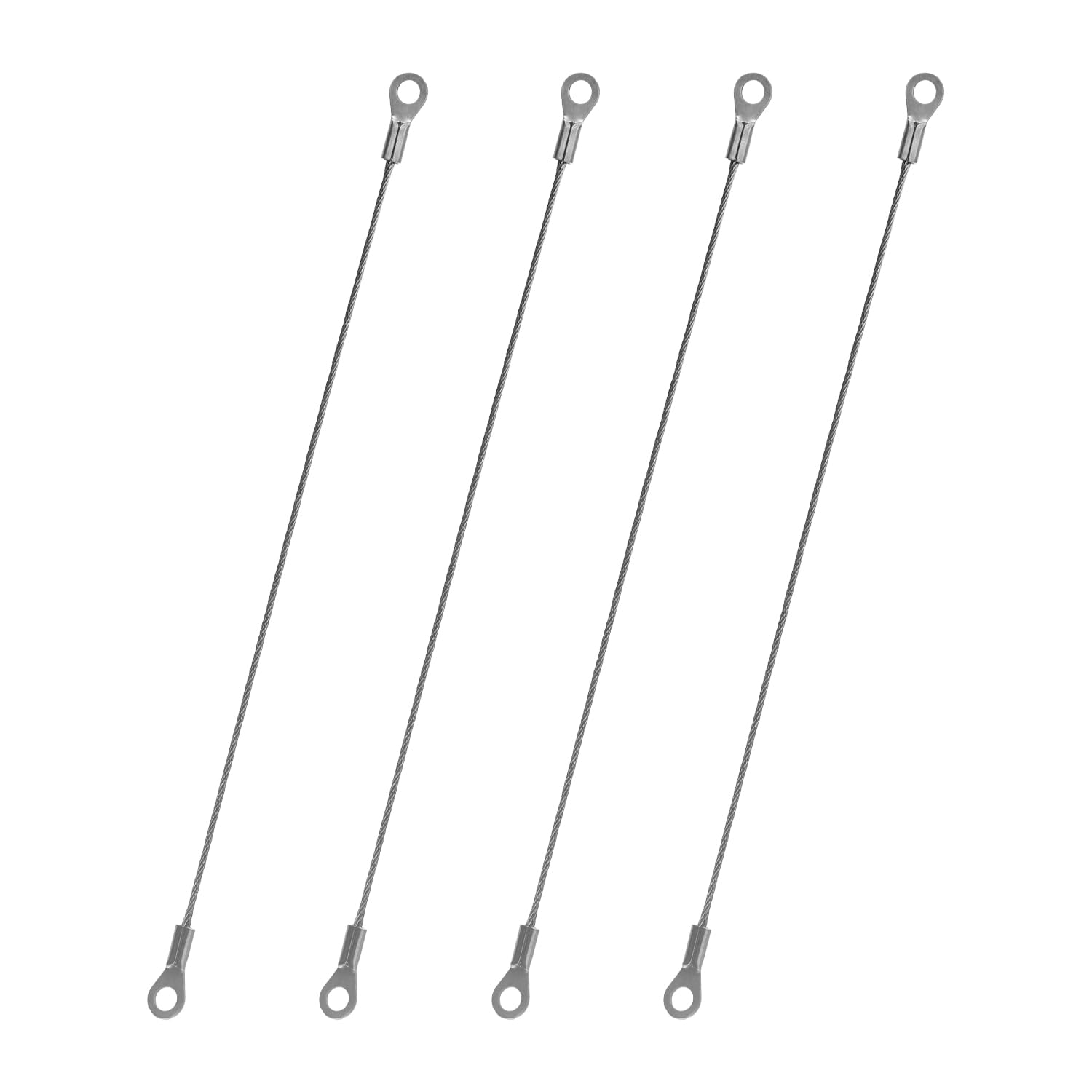Tabanzhe Silver Cabinet Window Door Restrictor 4Pcs 8 Inch Stainless Steel Cabinet Restraint Wire Cable Flexible Rope Lanyard Braided Limiter For Chest Cupboard Doors
