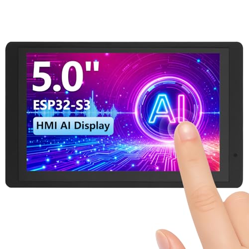 Image of ESP32 Display, 5 Inch Advance HMI ESP32-S3 IPS Touchscreen with Acrylic Case, Support AI Speech Interaction, 800x480 Resolution, Up to 240MHz Frequency, Compatible with Arduino, ESP-IDF