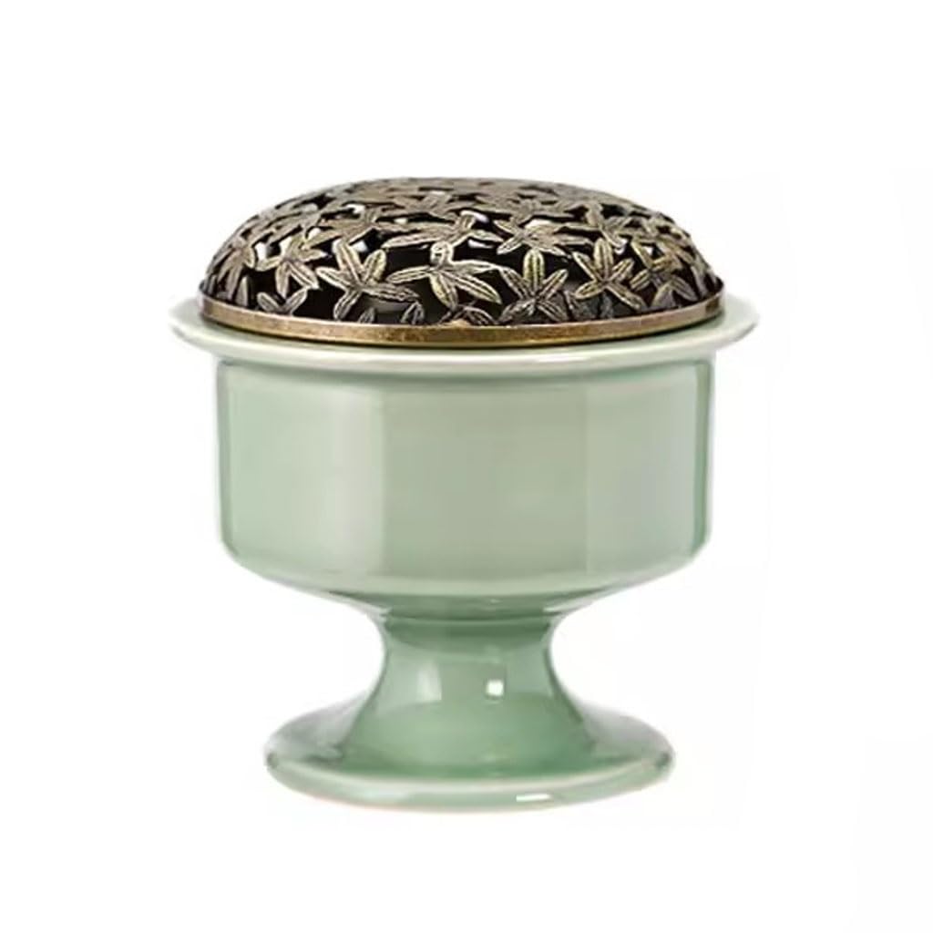 Incense Holder Base Creative Celadon Sandalwood Incense Household Seal Plate Burner Indoor Ceramic