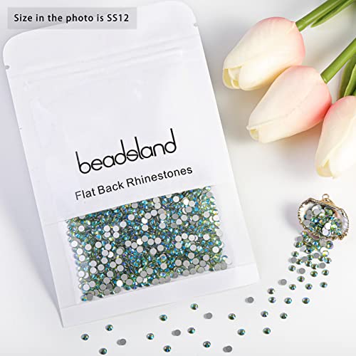 Image of Beadsland Flat Back Crystal Rhinestones,Peridot AB, SS12, 1440pcs