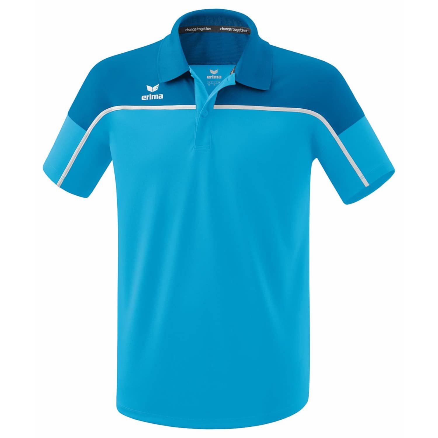 Erima Men's „Change Polo Shirt, Curacao/Mykonos/White, 3XL