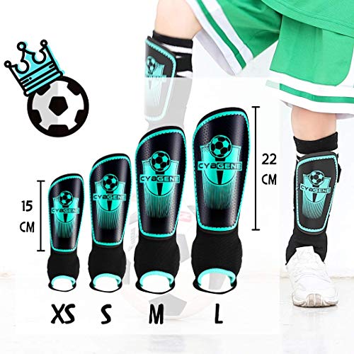 Soccer Shin Guards For Kids Adults Soccer Gear For Boys Youths Protective Equipment Adjustable Straps With Ankle Sleeves Protectors Green Xs #TOP4